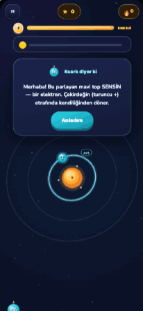Bilim Galaksisi oynanış ekranı